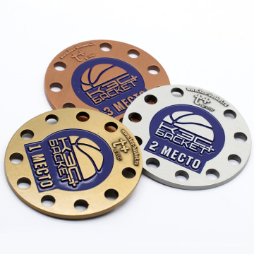 Kundenspezifisches Logo Metall Goldmedaille Basketball Sport